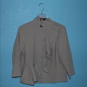 Blush (brand) grey blouse top